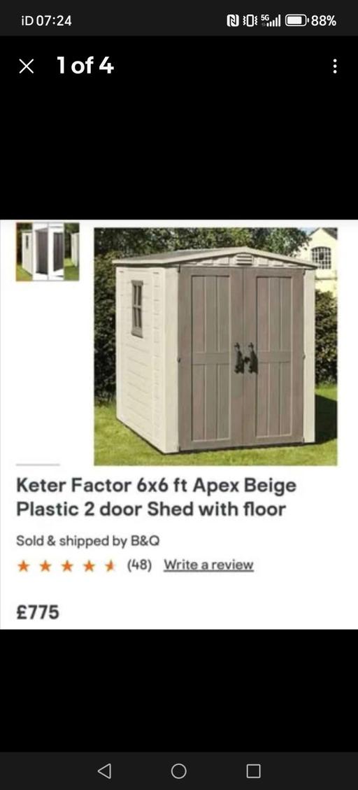 Buy & Sell North Northamptonshire Wellingborough - North Northamptonshire - Photos for keter factor 6x6 plastic shed