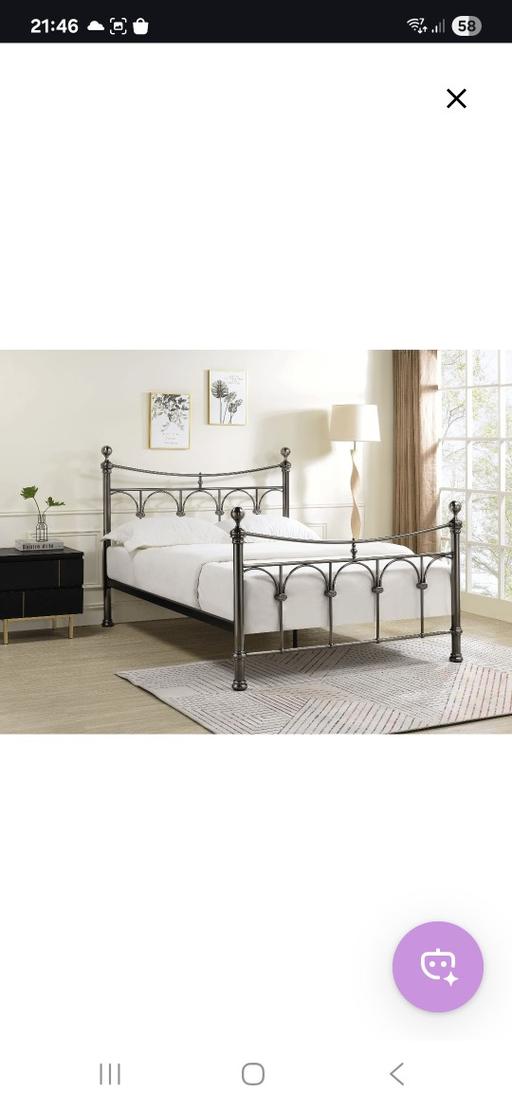 Buy & Sell Codsall South Staffordshire - Photos for Beautiful Nickel Bed Frame - Double
