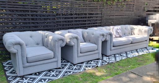 Buy & Sell Wednesfield Wolverhampton - Photos for Grey Chesterfield Sofas..3+1+1..Delivery🚚 Av