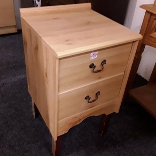 Buy & Sell Saint Pauls Trading Estate Tameside - Photos for Pine effect 2-drawer bedside cabinet