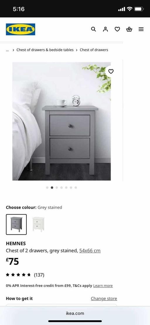 Buy & Sell Moulton West Northamptonshire - Photos for 2X Hemnes Chest of 2 drawers