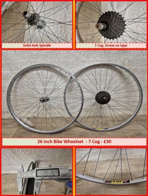 Buy & Sell West Midlands Sandwell - Photos for 26 inch Bike Wheel Set - 7 cog