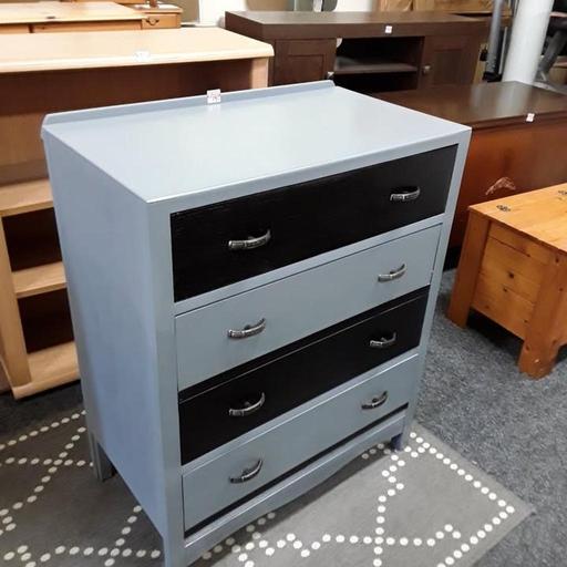 Buy & Sell Saint Pauls Trading Estate Tameside - Photos for Grey/black vintage upcycled chest drawers