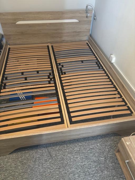 Buy & Sell Greenhithe Dartford - Photos for King bed frame with 2 bedside tables