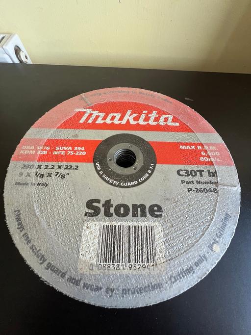 Buy & Sell Sutton Hill Telford and Wrekin - Photos for Makita Stone Cutting Disc