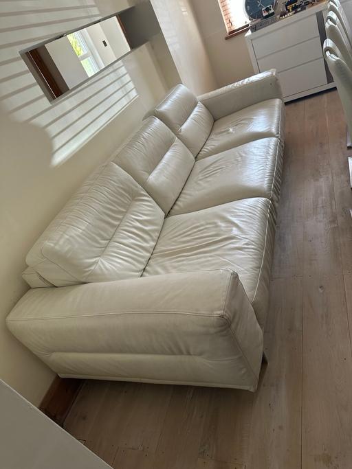 Buy & Sell Aldridge Walsall - Photos for Italian Leather White Sofa