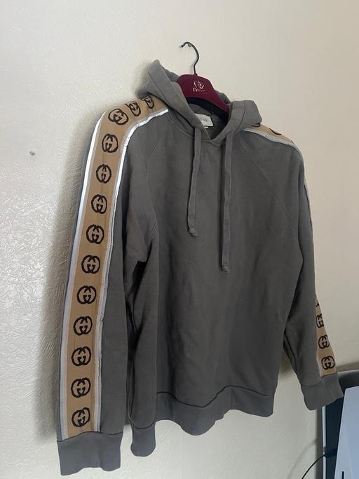 Buy & Sell Upton Park East London - Photos for Gucci Men's Tape Logo Hoodie (Grey)