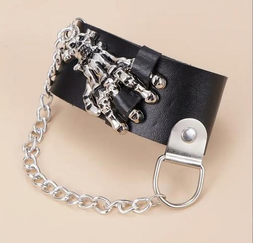 Buy & Sell Machynlleth Powys - Photos for New! Gothic Style Skull Wide Cuff Bracelet