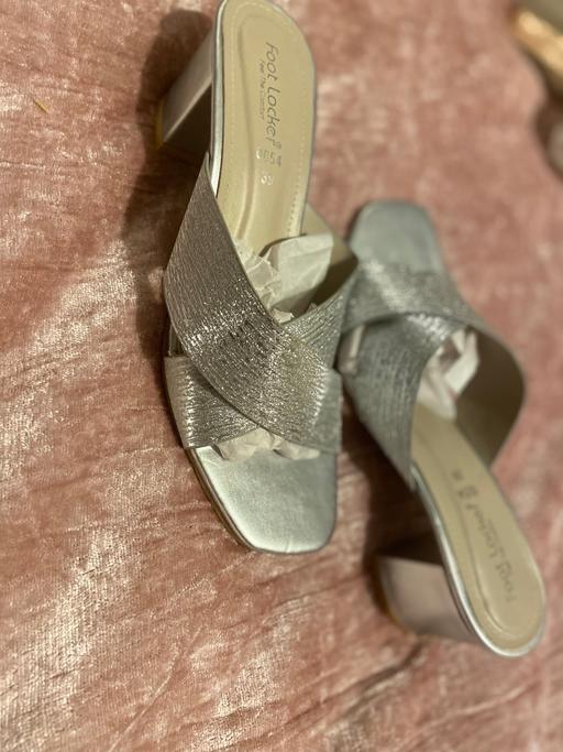 Buy & Sell Crumpsall Manchester - Photos for Silver size 5 heels low block