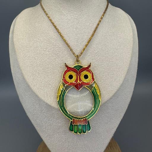 Buy & Sell Greet Birmingham - Photos for Vintage Enamel Owl Magnifying Glass Necklace