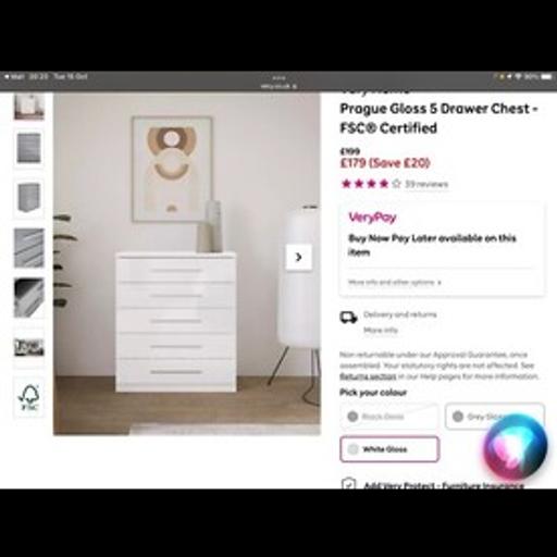 Buy & Sell Blackburn Blackburn with Darwen - Photos for Prague Gloss 5 drawer chest