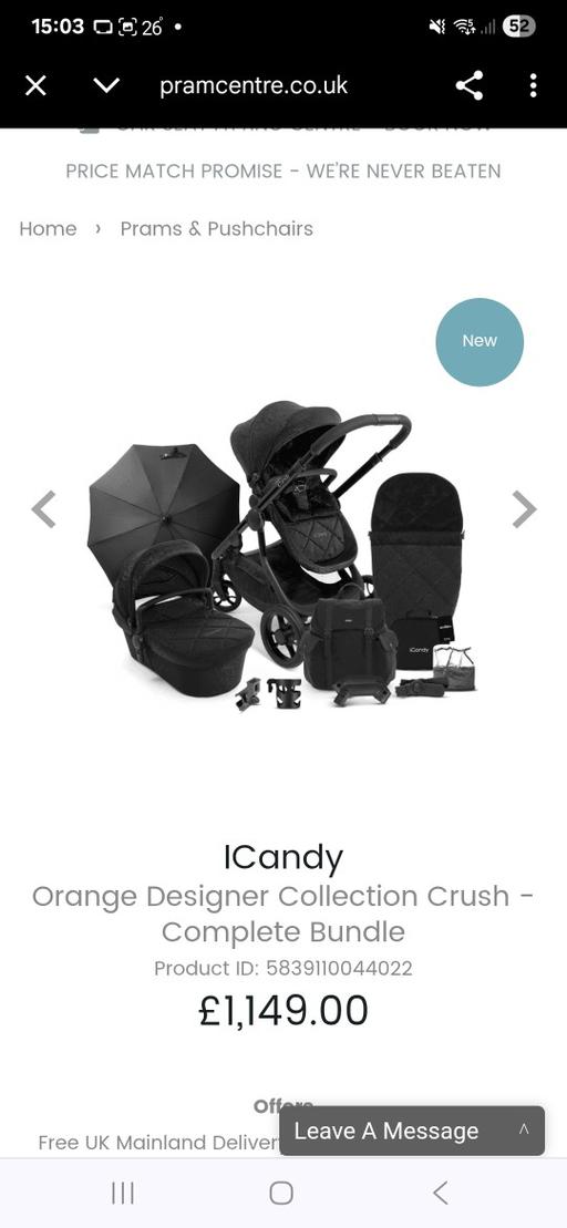 Buy & Sell Dagenham Barking and Dagenham - Photos for iCandy Designer Collection Crush Pushchair Bu