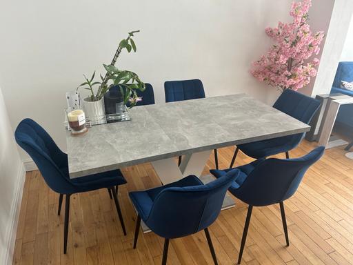 Buy & Sell Harwood Bolton - Photos for 6 x dining chair set Royal Blue