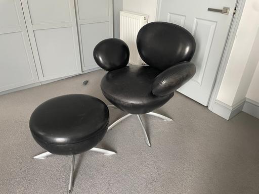 Buy & Sell The Hale North West London - Photos for 1970’s retro leather chair and stool