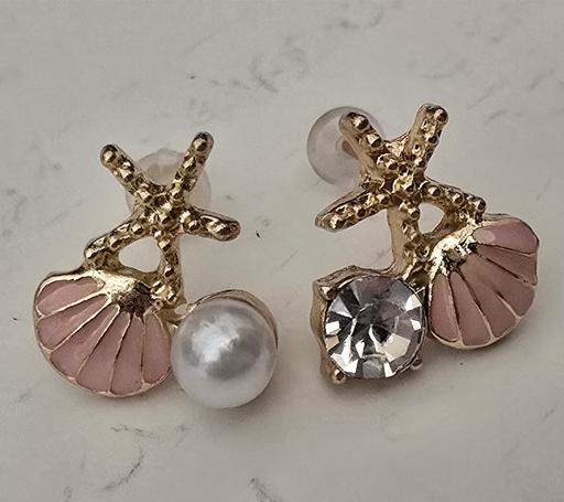 Buy & Sell Poole Bournemouth, Christchurch and Poole - Photos for Pink shell starfish And Pearl Earrings