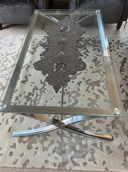 Buy & Sell East London Becontree Heath - East London - Photos for Modern Glass & Chrome Coffee Table