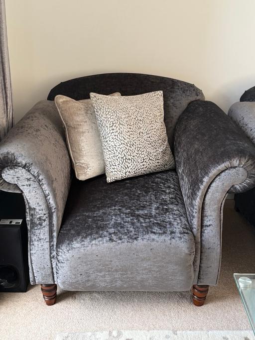 Buy & Sell Beckton East London - Photos for Two Armchairs - Crushed Velvet