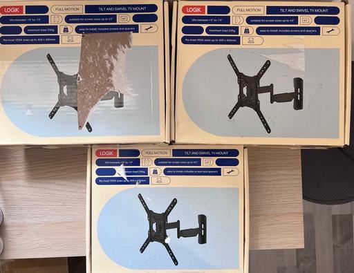 Buy & Sell Derbyshire North East Derbyshire - Photos for Up to 43” Logik Tilt & Swivel TV Wall Mount