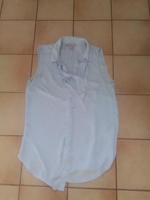 Buy & Sell Streetly Walsall - Photos for H/M ICE BLUE BLOUSE WITH TIE