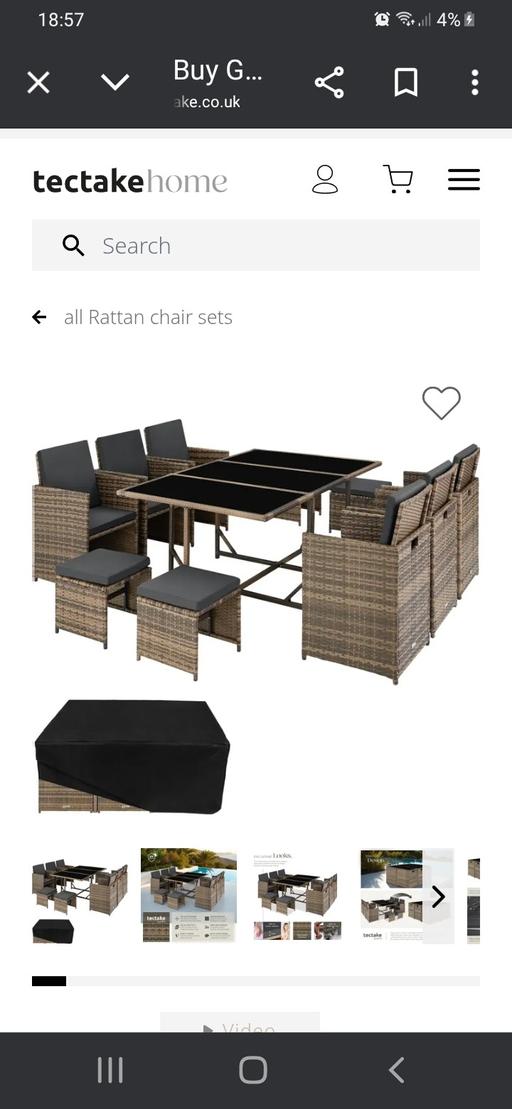 Buy & Sell Ardsley Barnsley - Photos for TECTAKE GARDEN TABLE AND CHAIRS MALAGA - 10 S