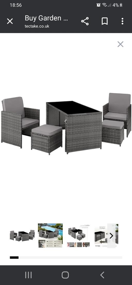 Buy & Sell Wombwell Barnsley - Photos for TECTAKE GARDEN TABLE AND CHAIRS PALERMO UP4