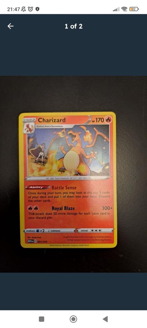 Buy & Sell Upper Gornal Dudley - Photos for Charizard card 001/015