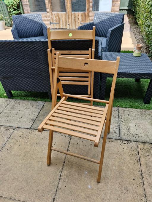 Buy & Sell Wednesfield Wolverhampton - Photos for Ikea fold up wooden chairs x 2