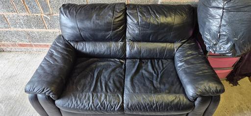 Buy & Sell Bradford Bradford - Photos for 2 Seater sofa - black leather