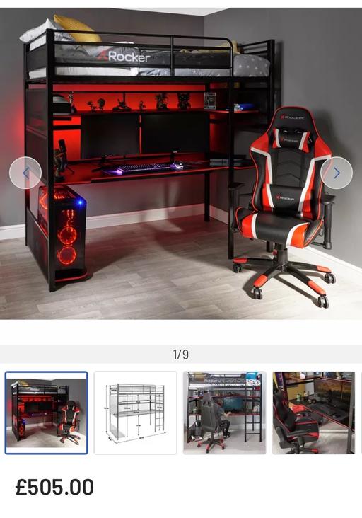 Buy & Sell Bowthorpe Norwich - Photos for X Rocker Battle High Sleeper Gaming Bed
