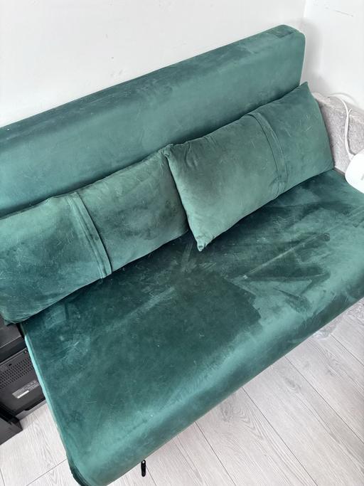 Buy & Sell Oldbury Sandwell - Photos for Aurora Double Sleeper Green Velvet Sofa Bed