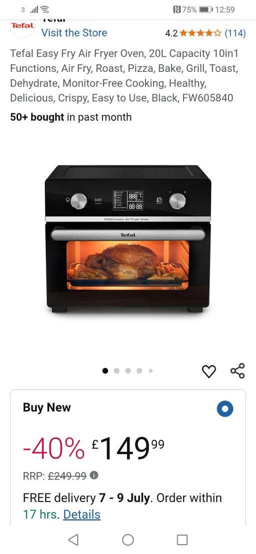 Buy & Sell Heath Town Wolverhampton - Photos for As New Tefal 20L airfryer oven