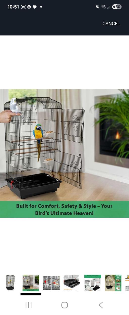 Buy & Sell Abbey Wood South East London - Photos for Large Metal Bird Cage for Budgie Parakeet Can