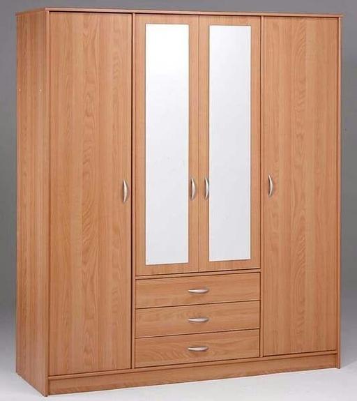 Buy & Sell Dartford Town Centre Dartford - Photos for 4-Door Wardrobe with Drawers – Modern Bedroom