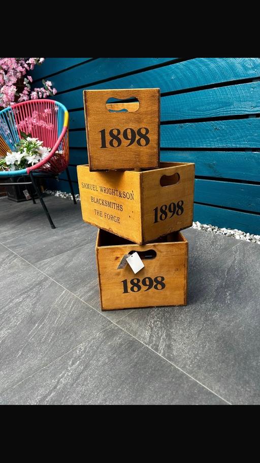 Buy & Sell Cheshunt Broxbourne - Photos for 3 WOODEN BOXES. (BARGAIN PRICE)