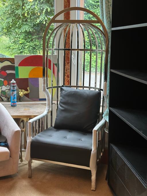 Buy & Sell Paisley Renfrewshire - Photos for Chrome Birdcage Chair like new!