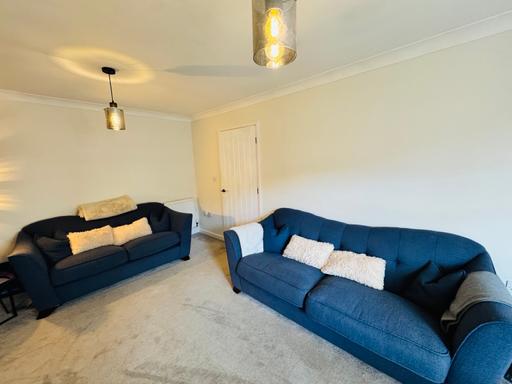 Buy & Sell Great Sankey Warrington - Photos for Sofology 4 and 3 seater sofa - navy blue