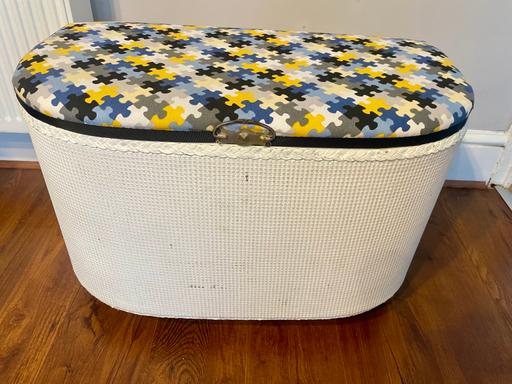Buy & Sell Stoneycroft Liverpool - Photos for Upcycled lloyd loom ottoman