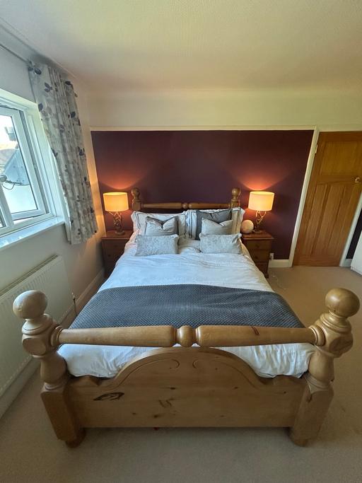 Buy & Sell Brooklands Manchester - Photos for Solid pine double bed with mattress