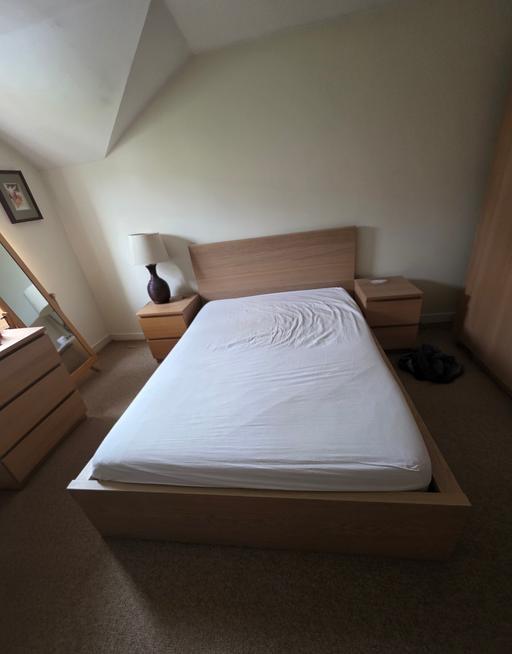 Buy & Sell Manningham Bradford - Photos for IKEA MALM White Oak Bed Frame