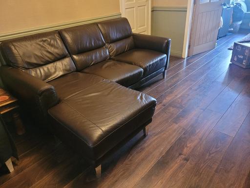 Buy & Sell Northfield Birmingham - Photos for Next 3 seater L shaped brown leather sofa