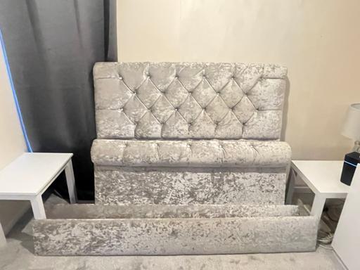 Buy & Sell Nottingham City Centre Nottingham - Photos for Crushed velvet grey double bed