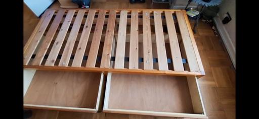 Buy & Sell Fortis Green North London - Photos for WOODEN BED FRAME with Drawers