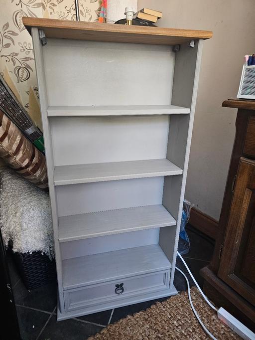 Buy & Sell Pensnett Dudley - Photos for GREY & WOOD BOOKCASE WITH DRAWER