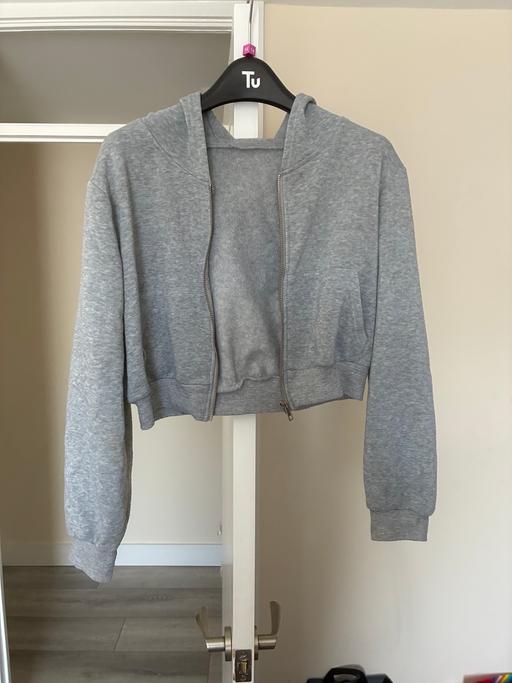 Buy & Sell Eastleigh Hampshire - Photos for Cropped zip up hoodie, grey