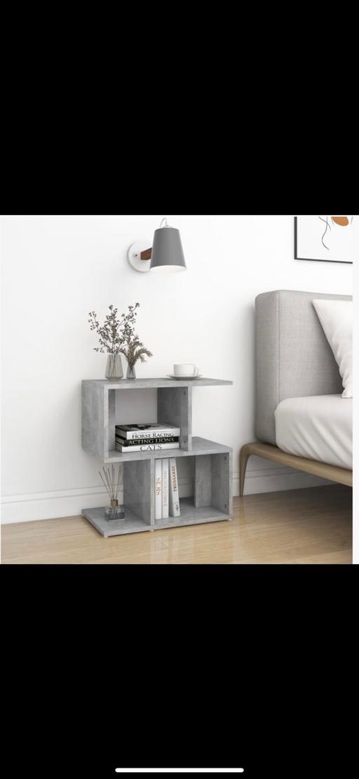 Buy & Sell Hampstead North West London - Photos for Bedside Cabinet Concrete Grey Engineered Wood