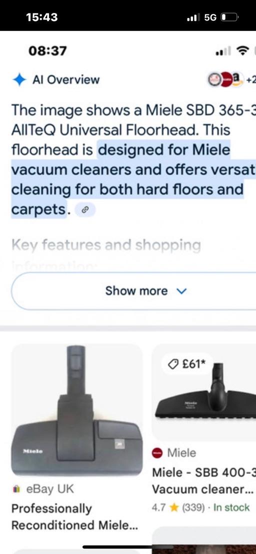 Buy & Sell Stourbridge Dudley - Photos for Miele hard floor vacuum head