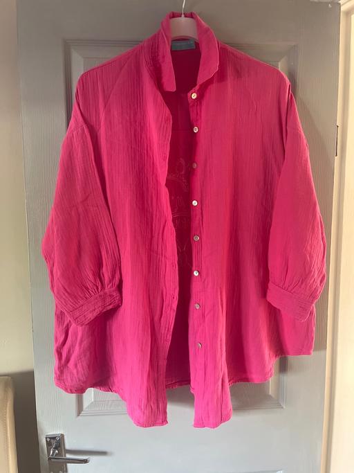 Buy & Sell Cadeby Doncaster - Photos for Size 20 pink cool shirt Italian cotton