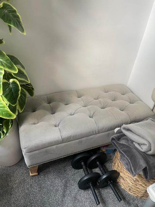 Buy & Sell Maida Vale West London - Photos for Velvet Grey footstool