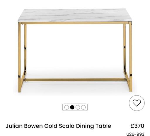 Buy & Sell Nine Elms South West London - Photos for Gold Scala Dining Table Julian Bowen