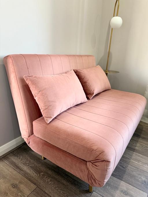 Buy & Sell Chalvey Slough - Photos for MADE Sofa Bed / Pink Smooth Velvet